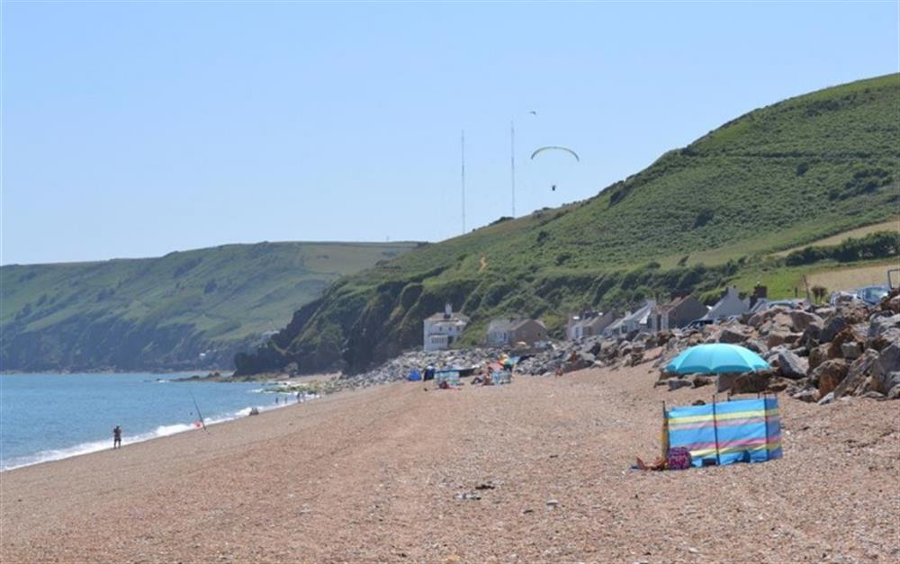 The large beach at Beesands, 1 mile away. at Maycombe House in Beeson