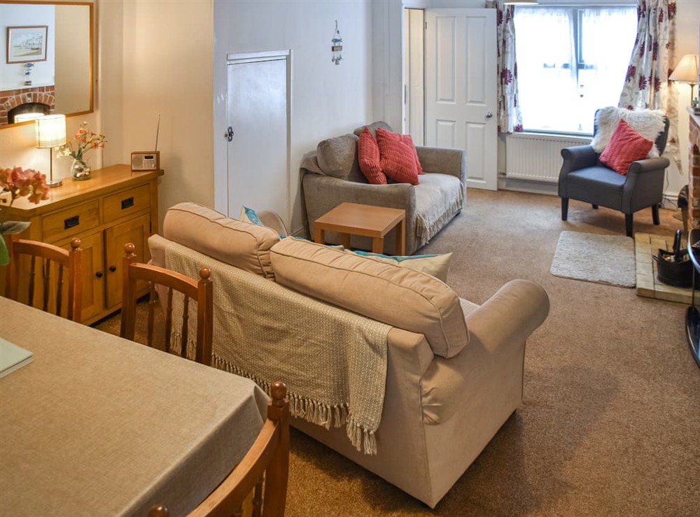 Living area at Maydrift in Mundesley, Norfolk