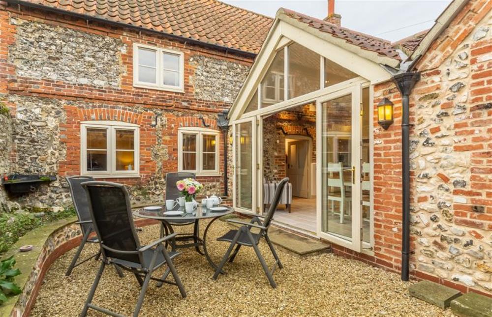 The courtyard is a lovely spot for a morning coffee