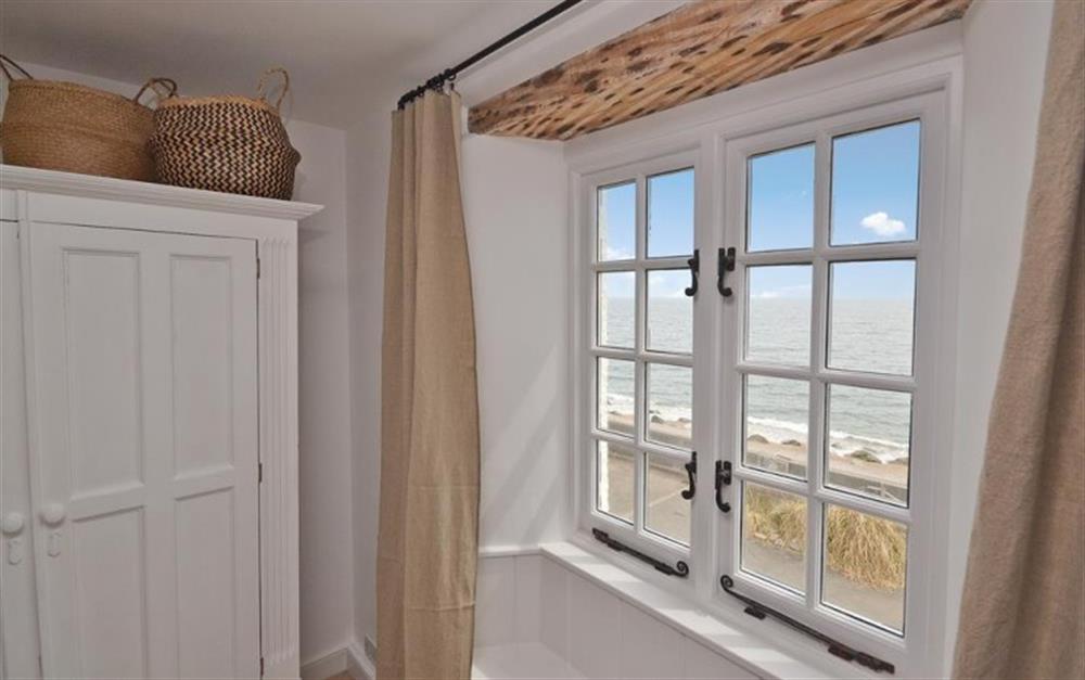 Sea views from the double bedroom. at Mays Cottage in Beesands