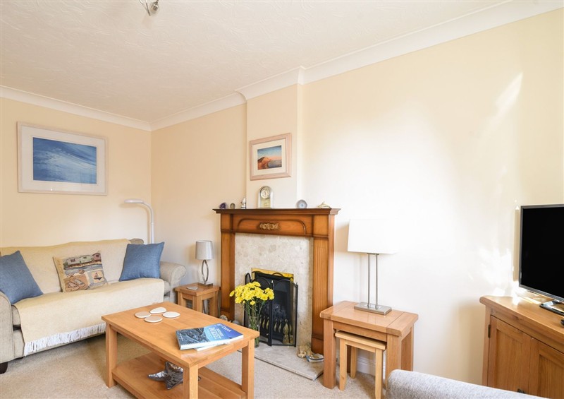 The living area at Mead Cottage, West Bay