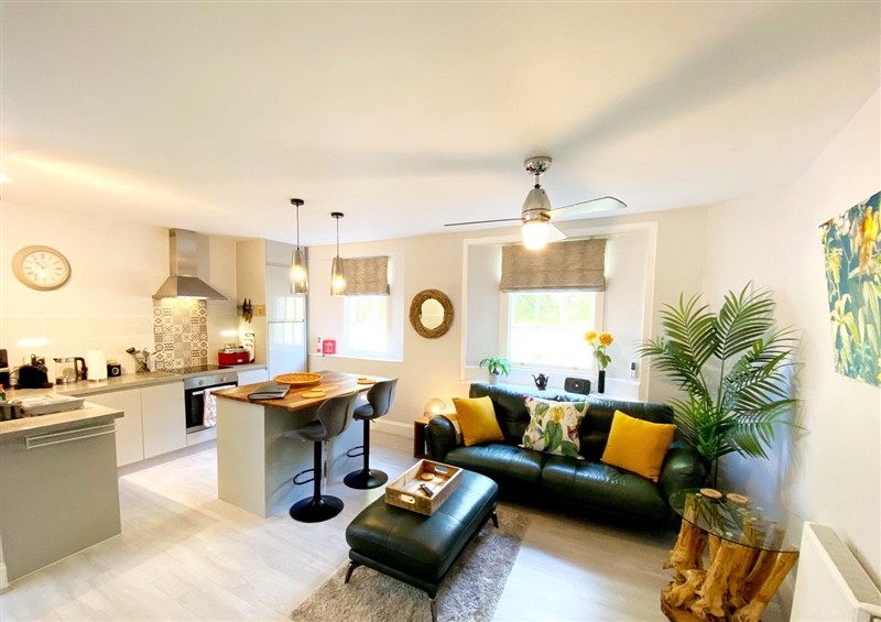 Relax in the living area at Meadfoot Bay Apartment at Hesketh Crescent, Torquay