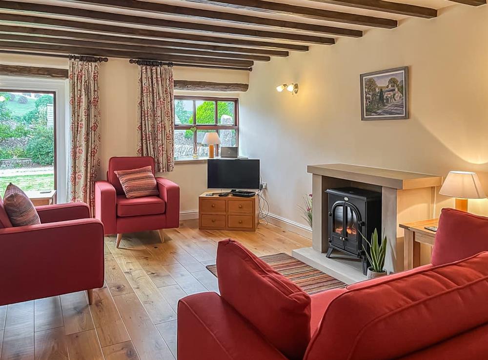 Living room at Meadow Barn Cottage in Chelmorton, near Buxton, Derbyshire