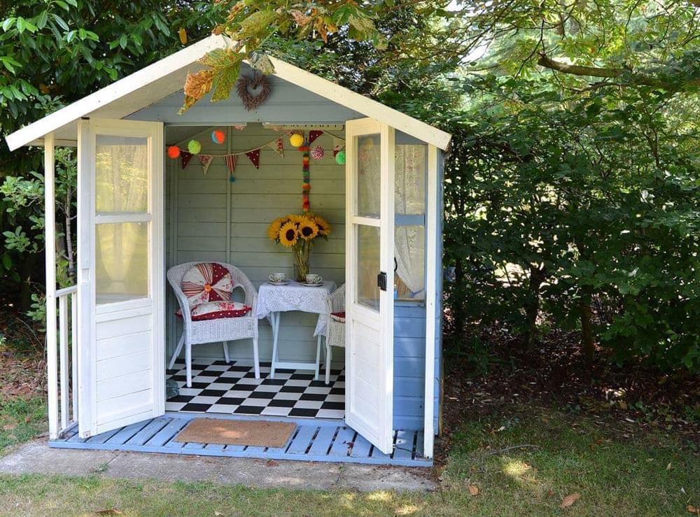 Wonderful summerhouse in the grounds at Meadow Cottage in Irstead, near Wroxham, Norfolk
