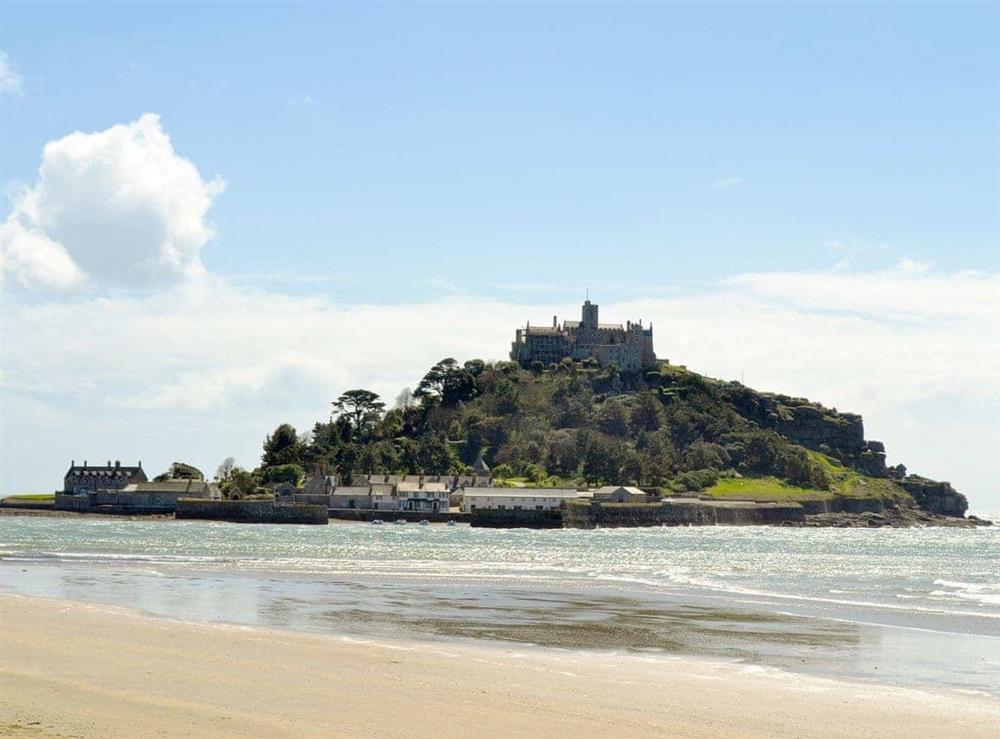 St Michaels Mount at Meadow Cottage in Tregeseal, near St Just, Cornwall