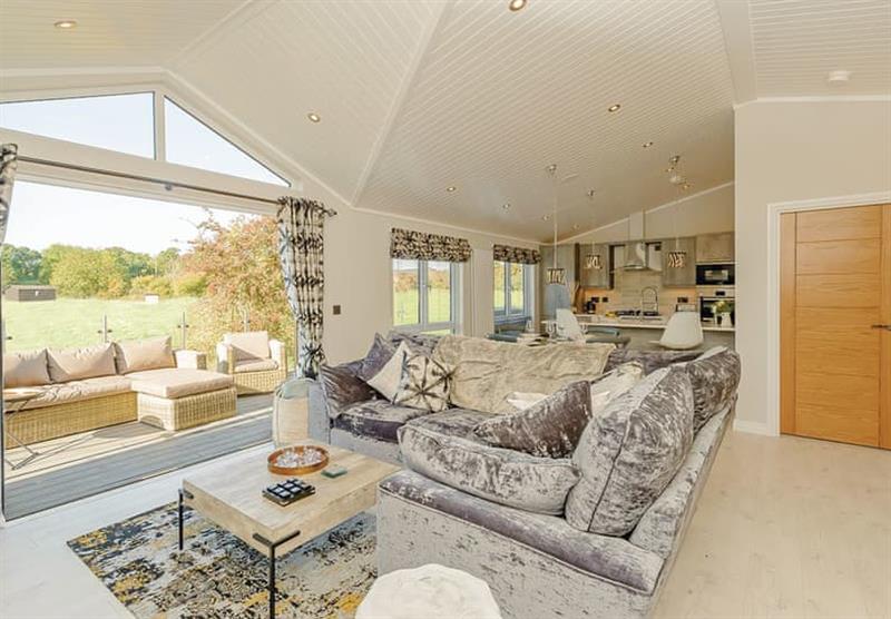 Living room in The Aldeburgh at Meadow Lodges Woodbridge in Bredfield, Woodbridge