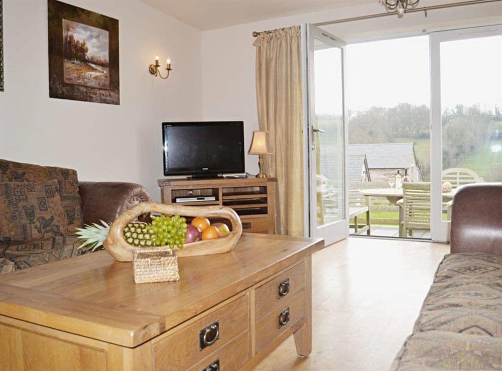 Living room at Meadow Mews in Chillington, near Kingsbridge, Devon