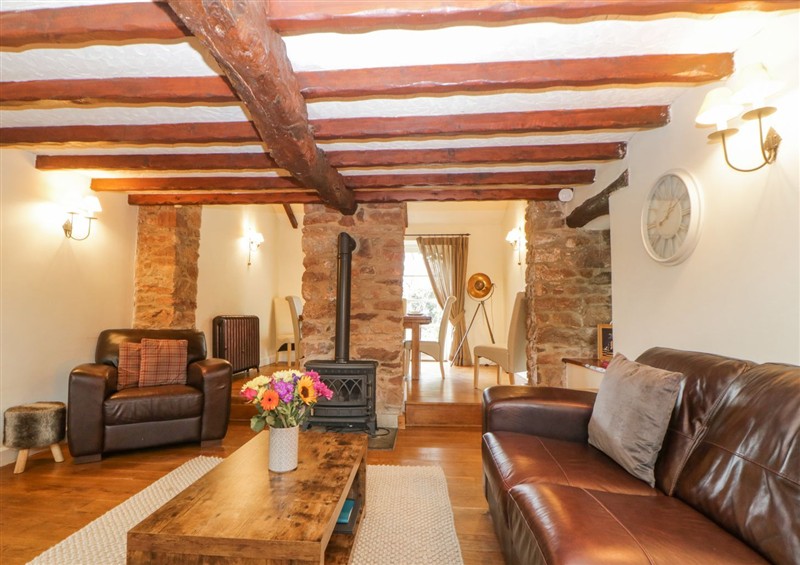 Enjoy the living room at Meadow Thatch, Cockington