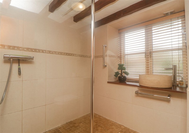 This is the bathroom at Meadow Thatch, Cockington