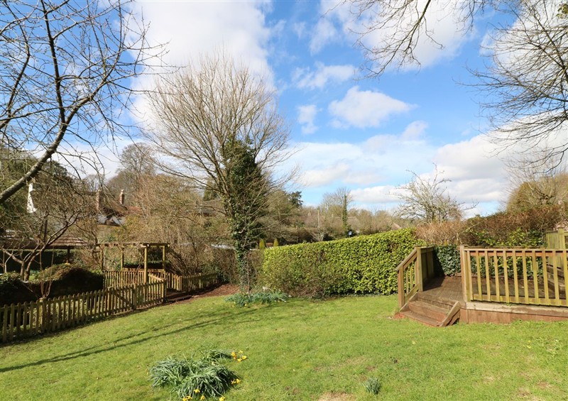 This is the garden at Meadow Thatch, Cockington