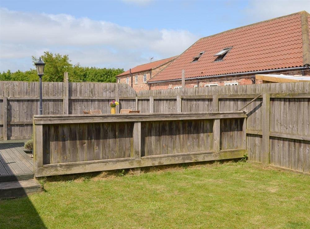 Lawned area of garden at Meadow View in Brandesburton, Nr Bridlington, East Yorkshire., North Humberside