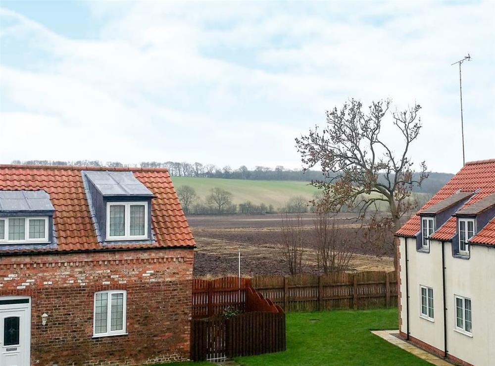 Delightful countryside view from the property at Meadow View in Bridlington, North Humberside