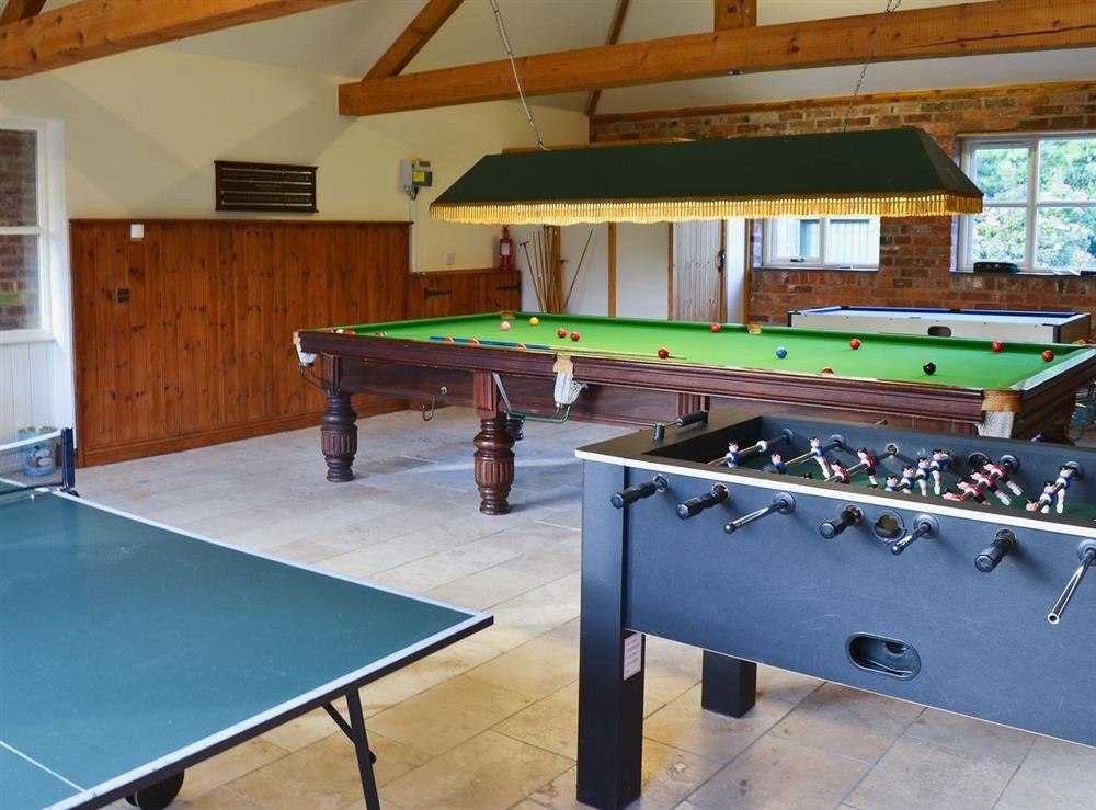 Games room at Meadow View in Brigham, E. Yorks., North Humberside