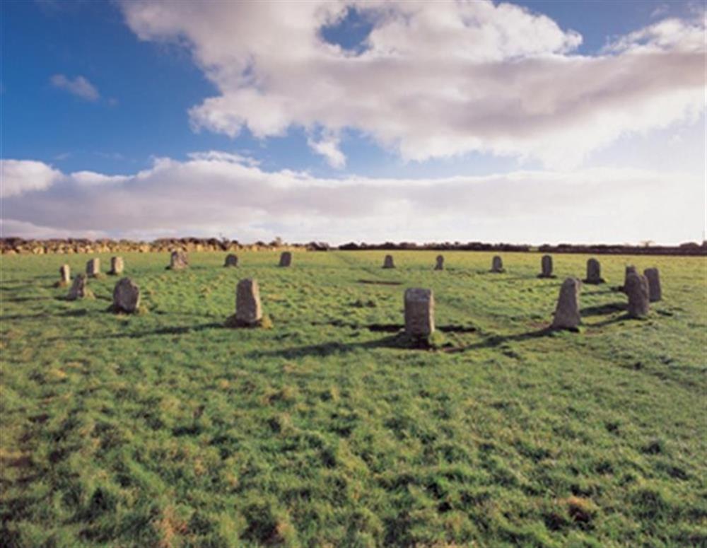 Stone Circle on a Cornish Moor at Meadow View in Callington