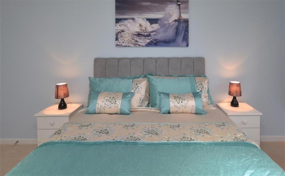 The pretty double bedroom at Meadow View in Callington