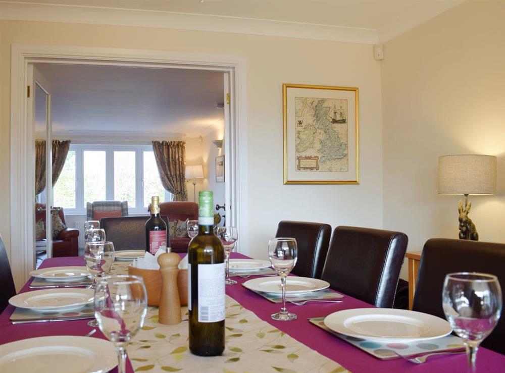 Ideal dining room at Meadow View in Harley, near Shrewsbury, Shropshire