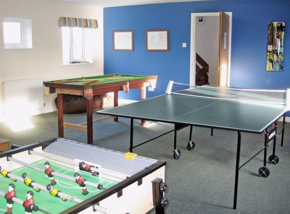 Games room at Meadow View in Kirk Langley, near Ashbourne, Derbyshire