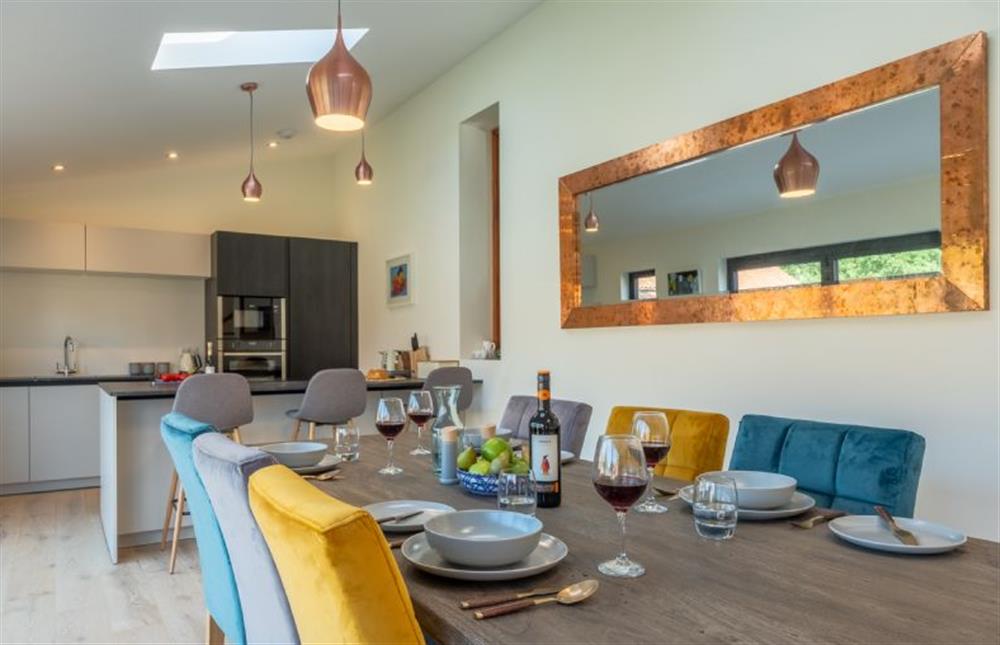 Ground floor: Kitchen/dining room with double electric oven, dishwasher, microwave, fridge/freezer, washer/dryer, Nespresso coffee machine and dining table with seating for six guests