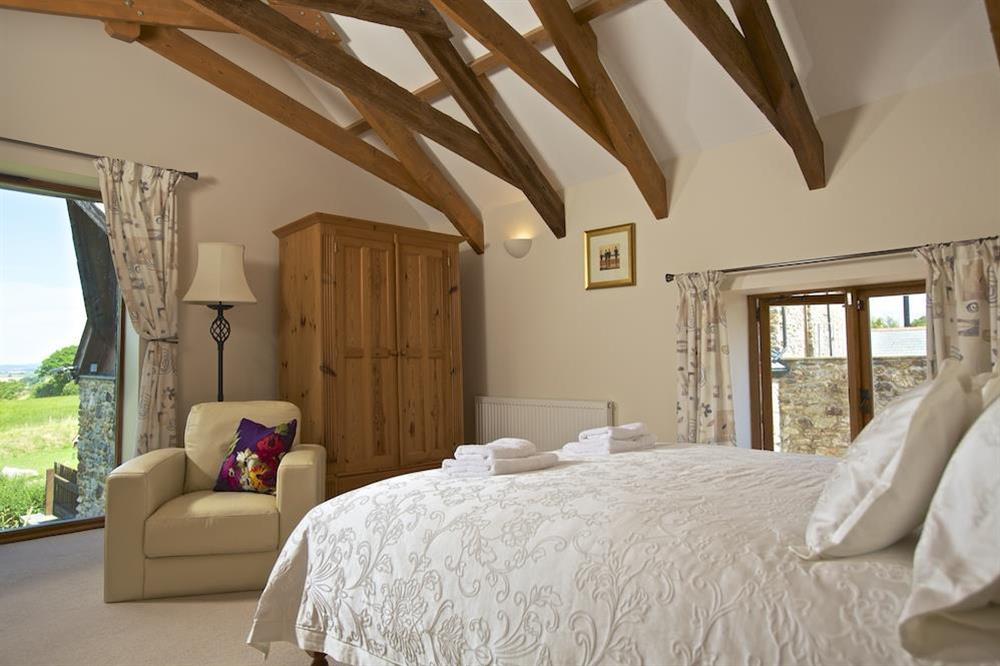 Large spacious bedroom with views to Dartmoor at Meadow View in , Modbury