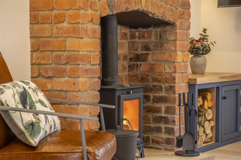Enjoy the wood burning stove on cooler evenings  at Meadow View, near Buxton