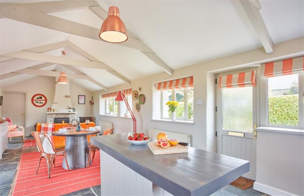 Well-equipped kitchen and dining area at Meadow View, Newquay