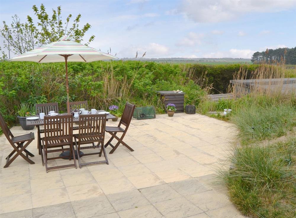 Spacious patio area at Meadow View in Norwich, Norfolk