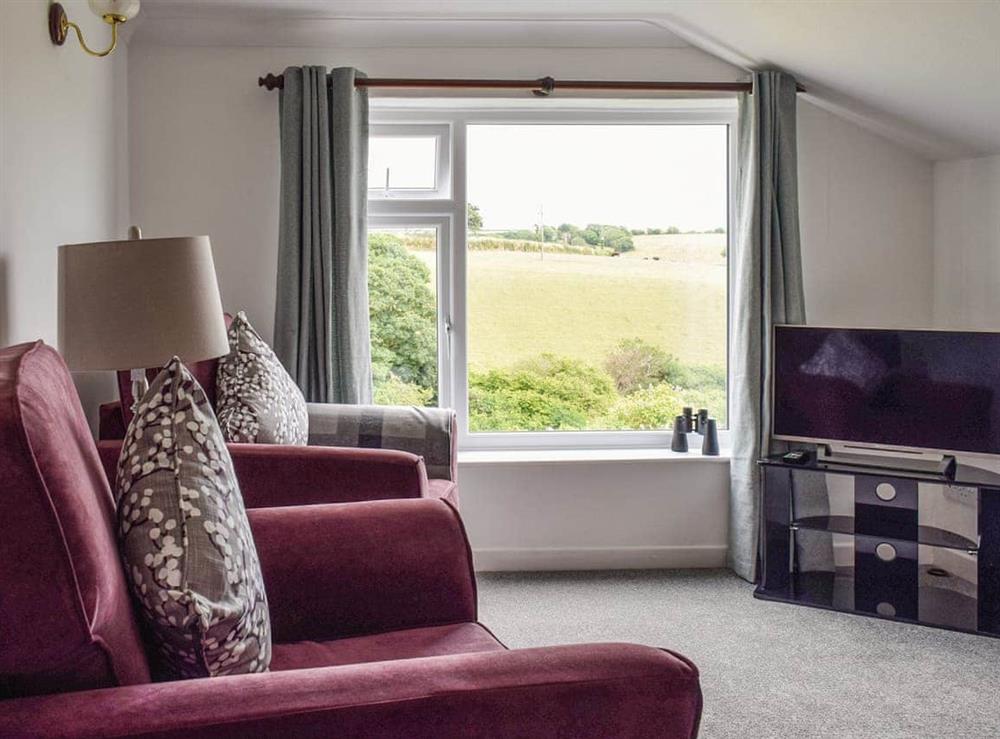 Living room at Meadow View in Tregony, near Truro, Cornwall