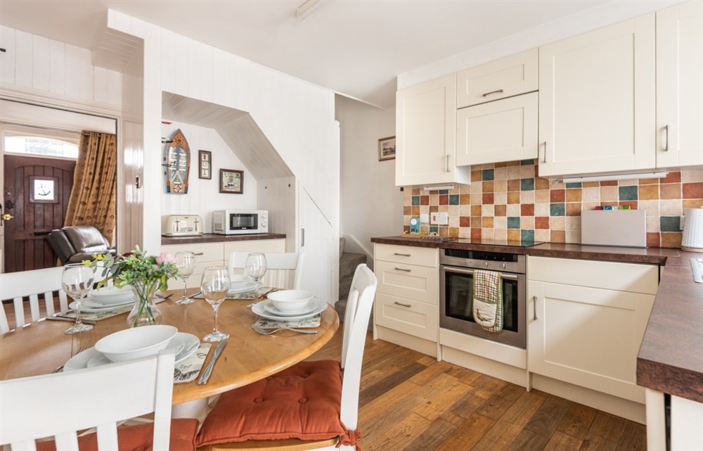 The kitchen at Meadowcroft in Looe