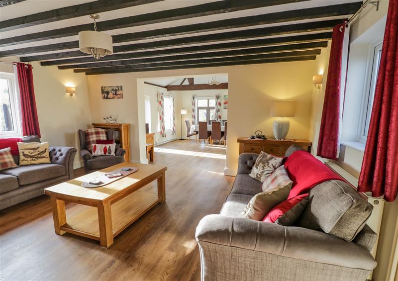 Relax in the living area at Meadowfields, Clows Top near Cleobury Mortimer