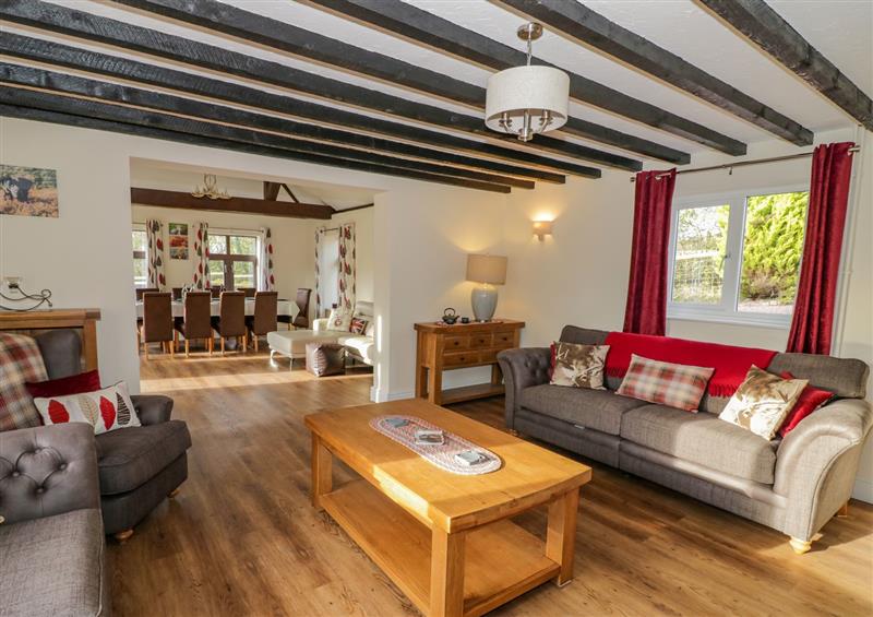 The living room at Meadowfields, Clows Top near Cleobury Mortimer