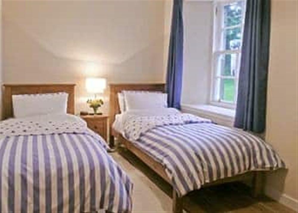 Twin bedroom at Meadowgreen Farmhouse in Lour, near Forfar, Angus