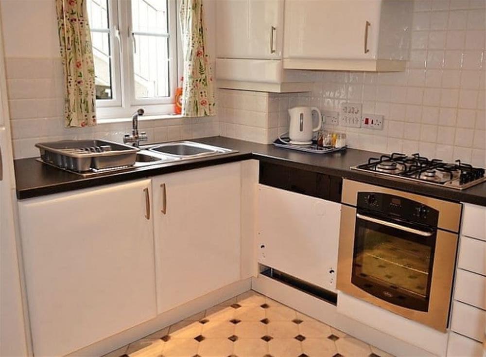 Kitchen at Meadowside Apartment in Fowey, Cornwall