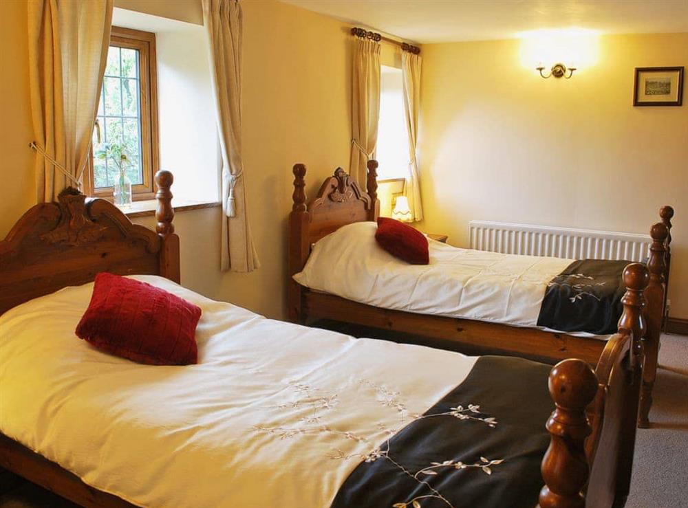 Twin bedroom at Meadowside Cottage in Calton Moor, Nr Ashbourne, Derbyshire., Great Britain