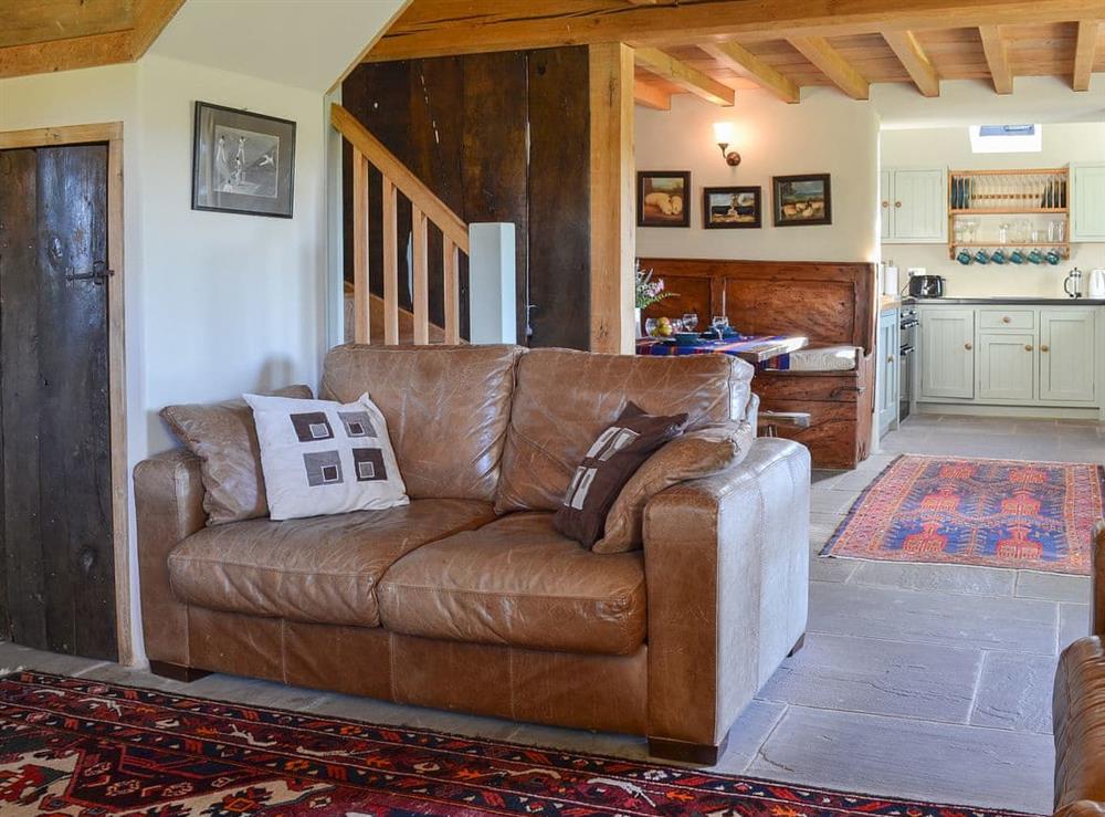 Cosy and comfortable living area at Megs Cottage in Butterton, near Leek, Staffordshire