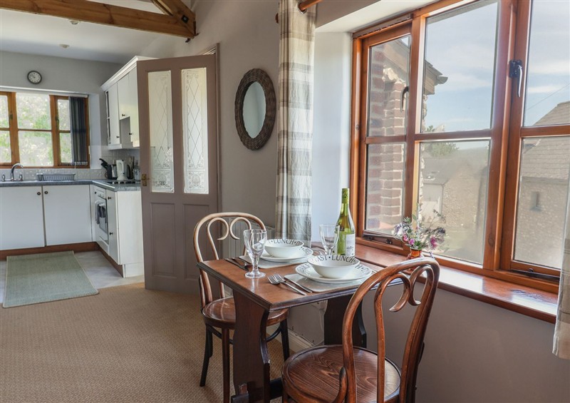 This is the dining room at Megs Roost, Shute near Colyton