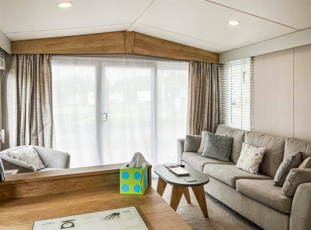 Open plan living space at Melfell View in Penruddock, near Keswick, Cumbria