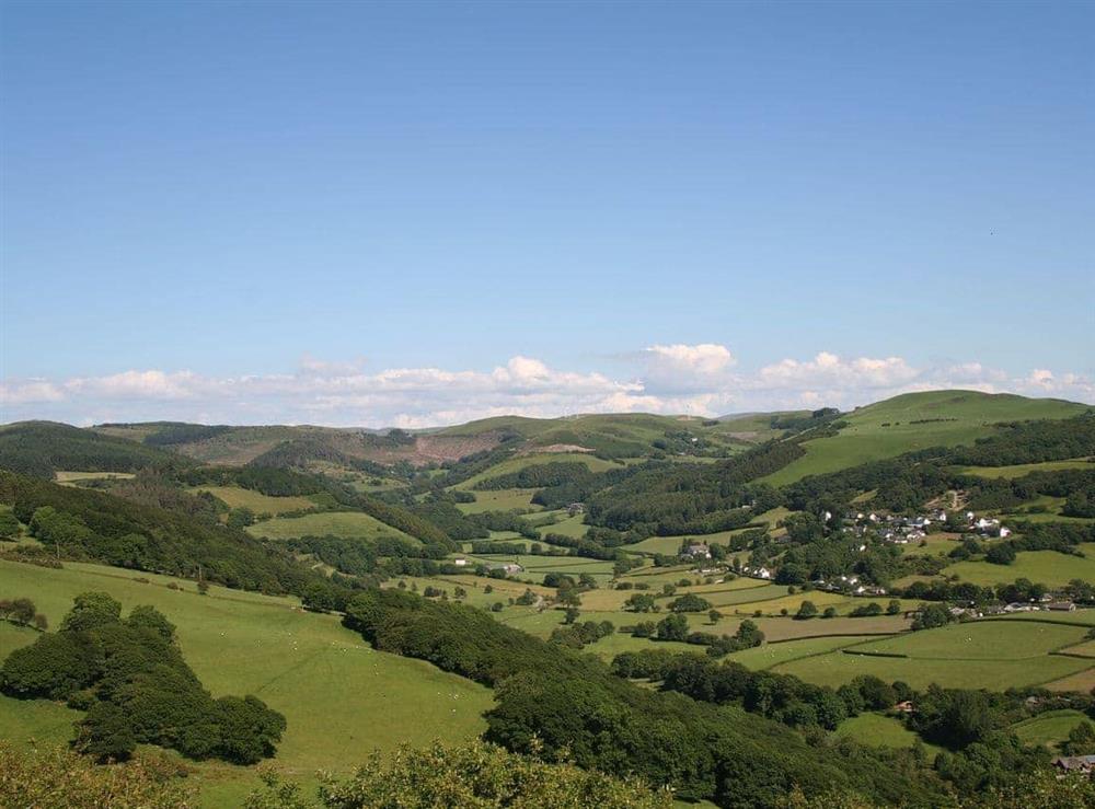 Breathtaking view up the Melindwr valley at Melindwr in Hen Goginan, near Aberystwyth, Dyfed