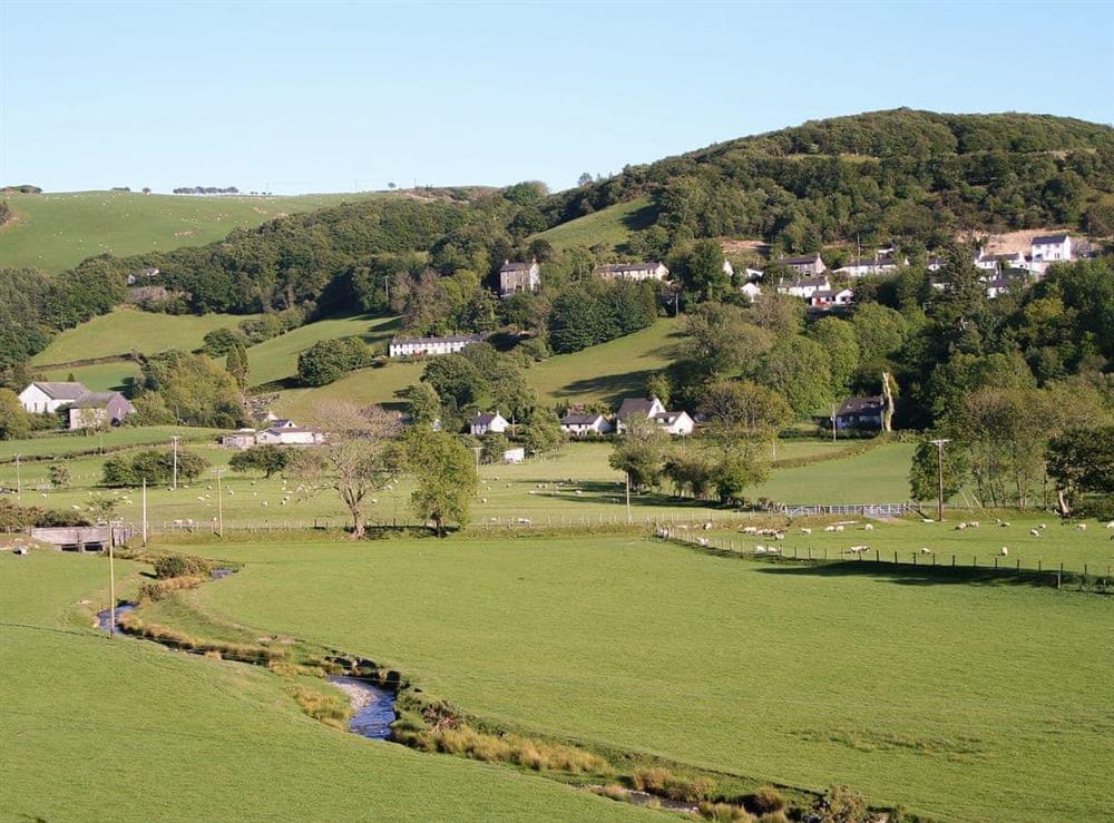 The village as seen from the property at Melindwr in Hen Goginan, near Aberystwyth, Dyfed