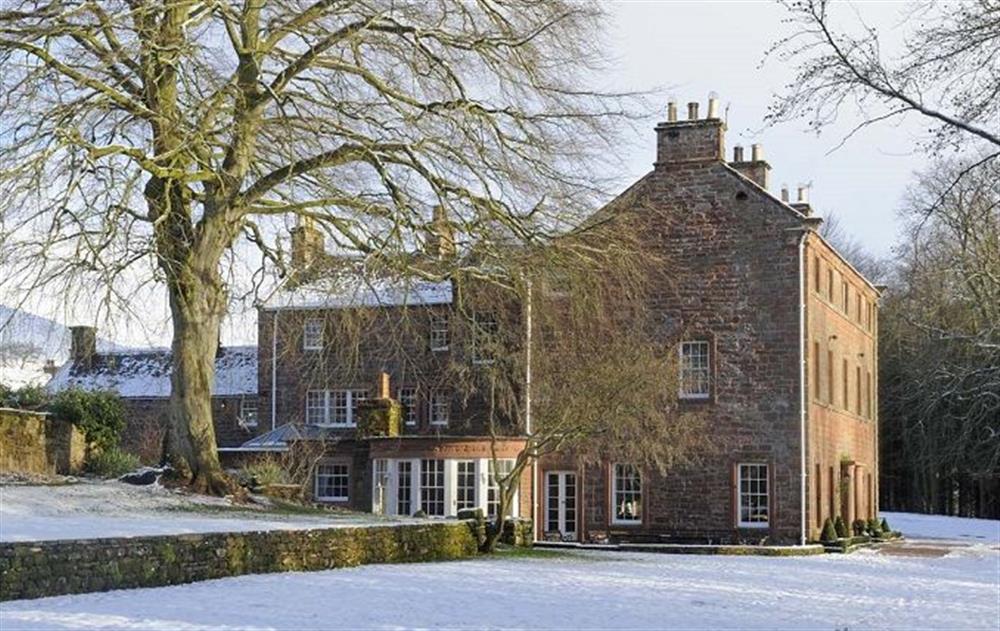 Melmerby Hall lightly touched with snow