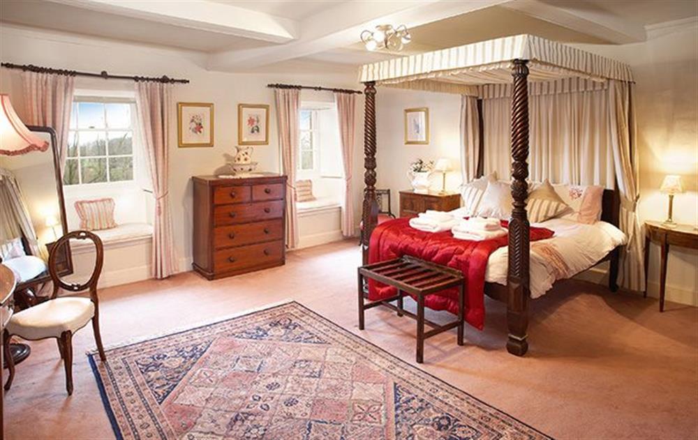 The Victorian bedroom with en-suite bathroom at Melmerby Hall, Melmerby