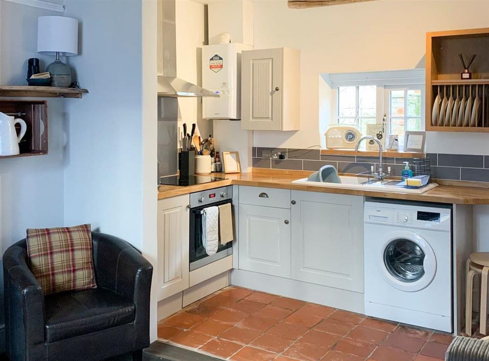 Kitchen area at Melrose Cottage in Cromer, Norfolk
