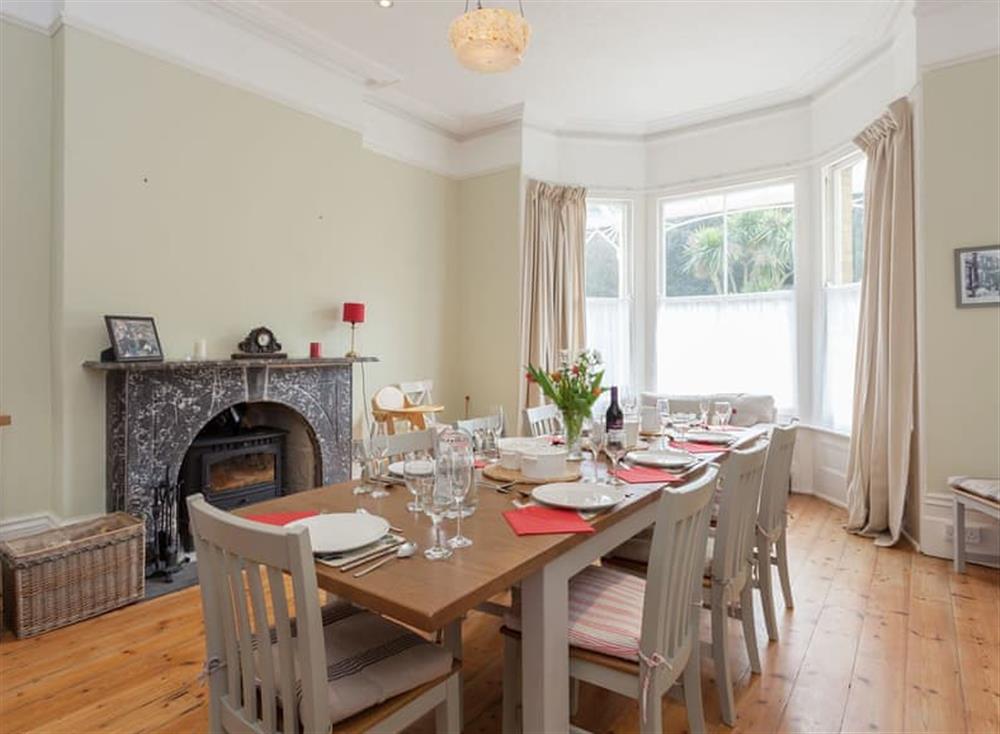 Elegant dining room at Melville Lodge in Ventnor, Isle of Wight