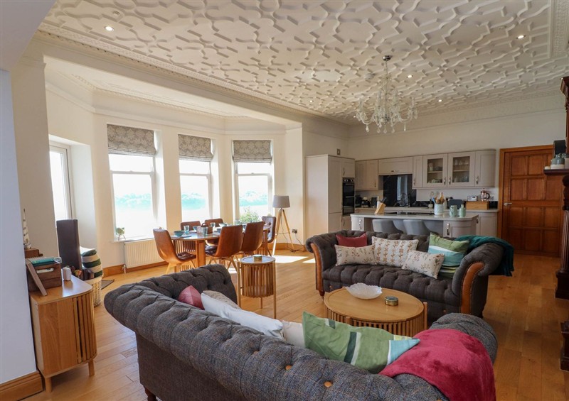 The living room at Menai View, near Menai Bridge