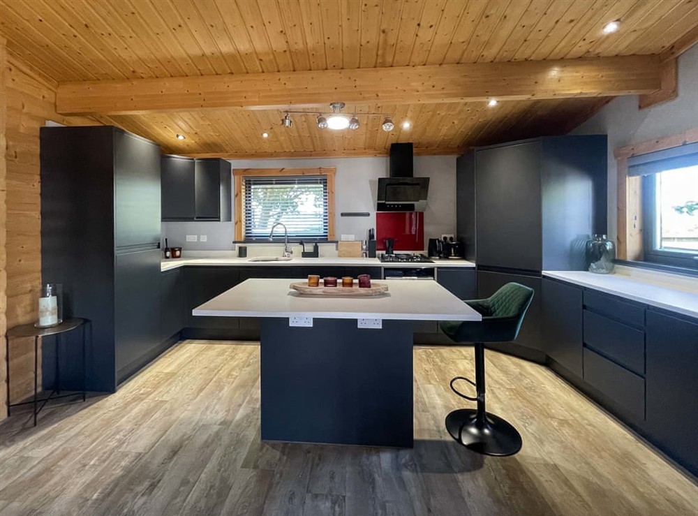 Kitchen area at Mendip Lodge in Shepton Mallet, Somerset