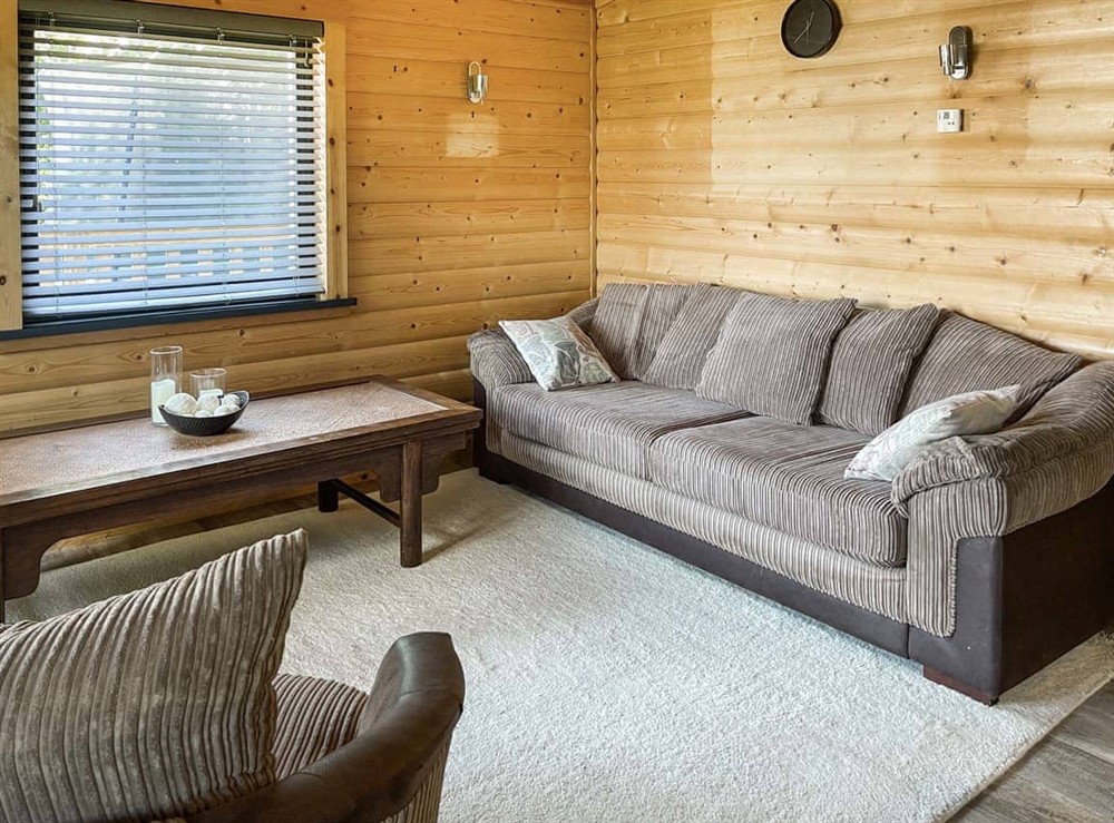 Living area at Mendip Lodge in Shepton Mallet, Somerset