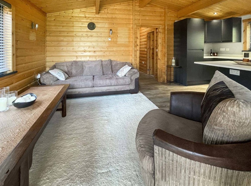 Open plan living space at Mendip Lodge in Shepton Mallet, Somerset