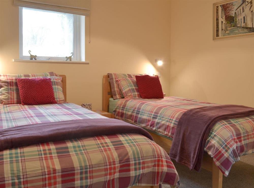Twin bedroom at Mendip in Priddy, near Wells, Somerset