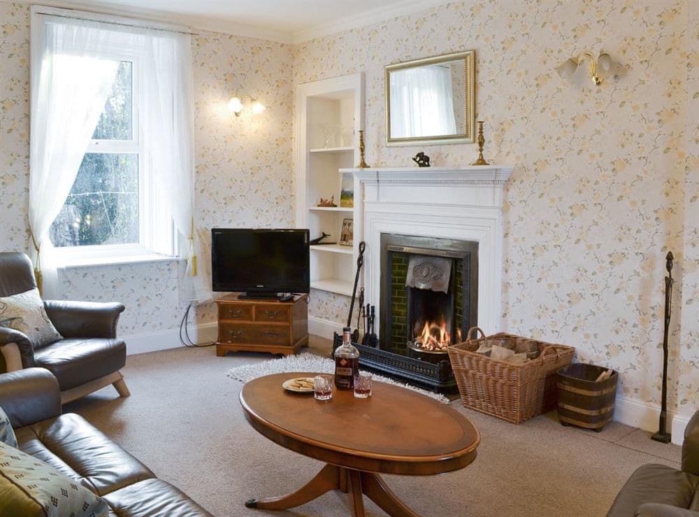 Elegant living room at Mercy Cottage in Beauly, Inverness-Shire