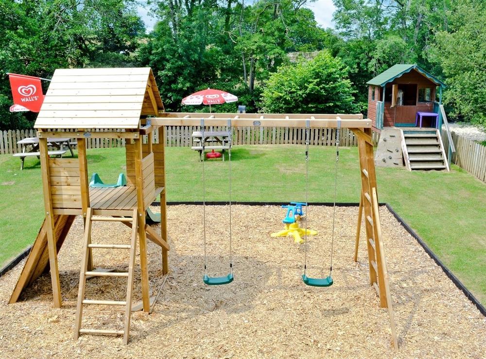 Children’s play area (photo 2) at Mere Brook in Great Torrington, North Devon., Great Britain