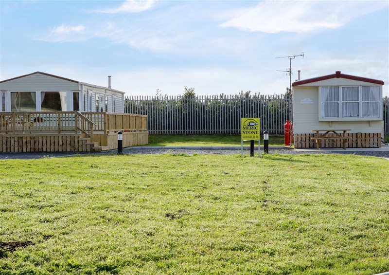 Outside at Meric Stone Holiday lets Caravan 1, Benone near Castlerock